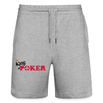 poker - Short de jogging bio TRAINER Stanley/Stella unisexe - gris chiné - Devant - Nik (191cm) & Marisol (170cm)
