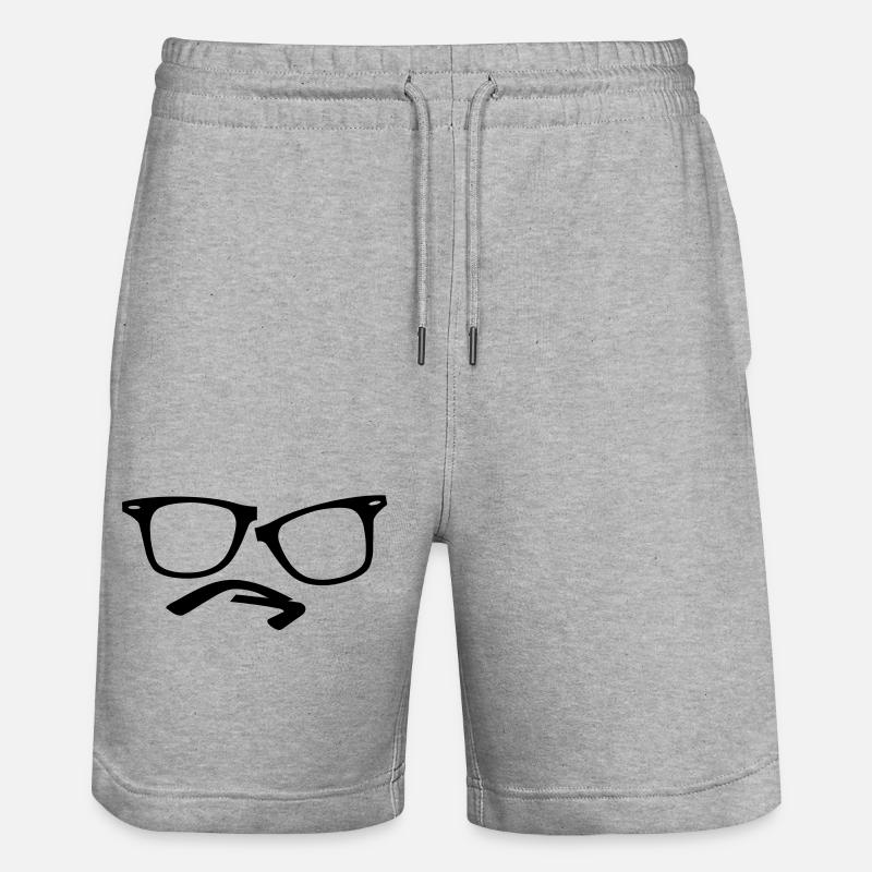 lunettes hippie nerd - Short de jogging bio TRAINER Stanley/Stella unisexe - gris chiné