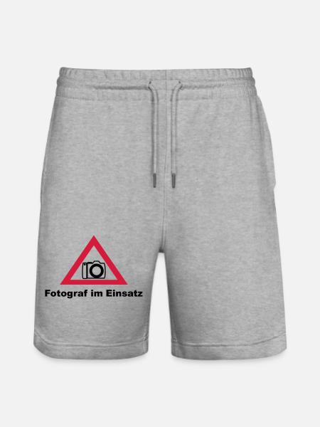 fotograf im Einsatz - Stanley/Stella Unisex Bio Joggingshorts Trainer - Grau meliert