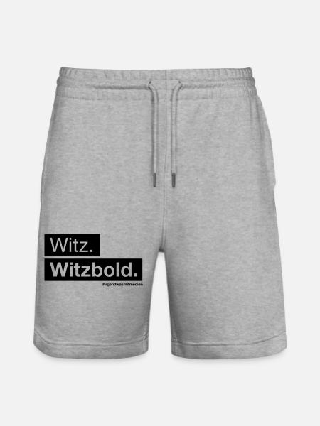 Witz. Witzbold. - Stanley/Stella Unisex Bio Joggingshorts Trainer  - Grau meliert