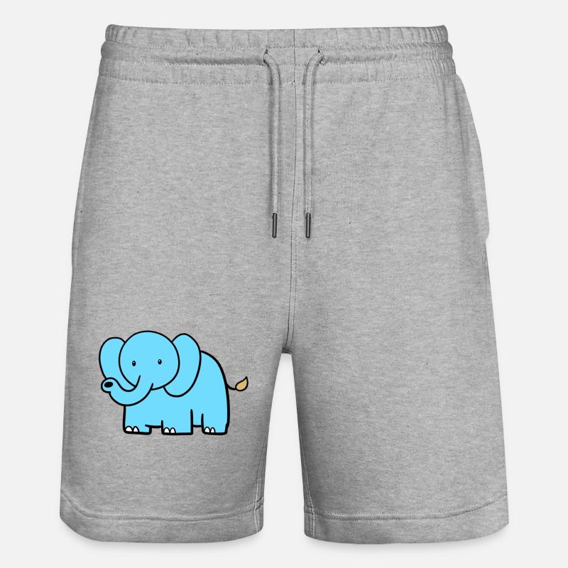 Kleiner Elefant - Stanley/Stella Unisex Bio Joggingshorts Trainer  - Grau meliert