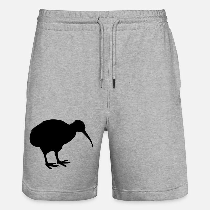 kiwibird neuseeland - Stanley/Stella Unisex Bio Joggingshorts Trainer  - Grau meliert