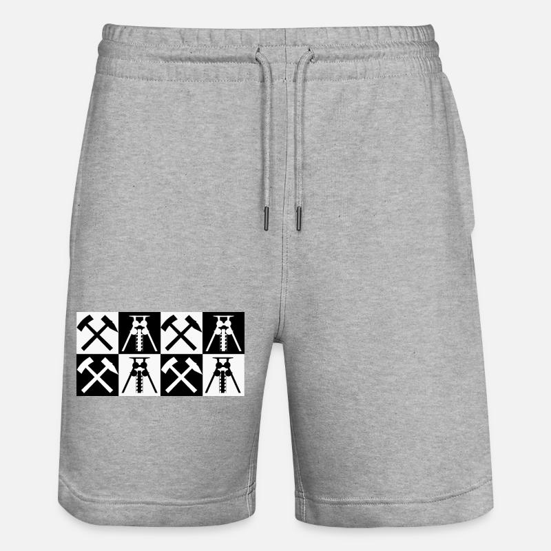 RUHRPOTT NEGATIV - Stanley/Stella Unisex Bio Joggingshorts Trainer  - Grau meliert