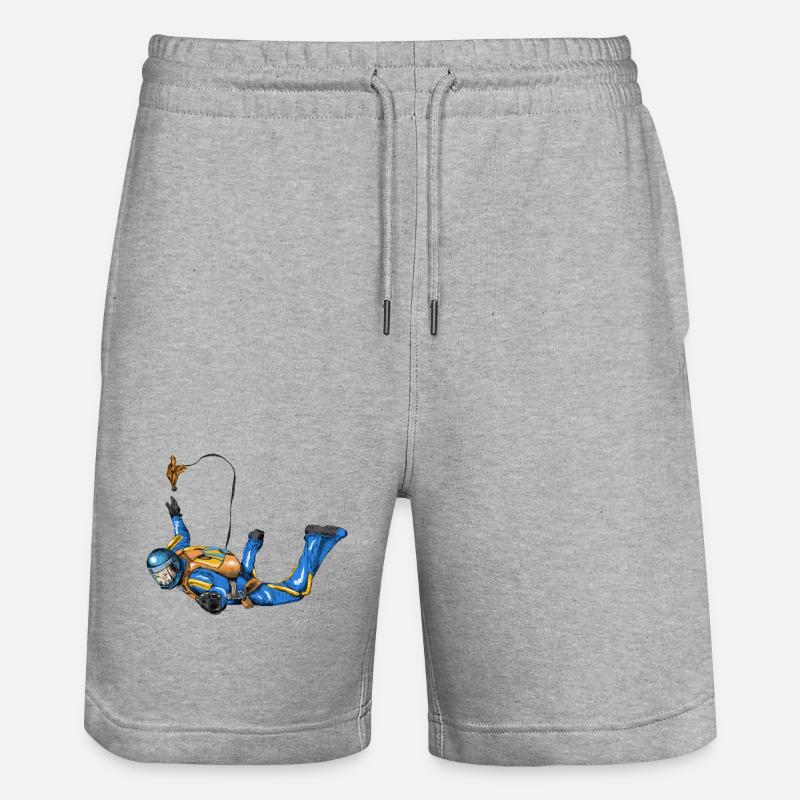 skydiver - Stanley/Stella Unisex Bio Joggingshorts Trainer  - Grau meliert