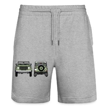 Verteidiger - vorne und hinten - Stanley/Stella Unisex Bio Joggingshorts Trainer  - Grau meliert - Vorne - Nik (191cm) & Marisol (170cm)