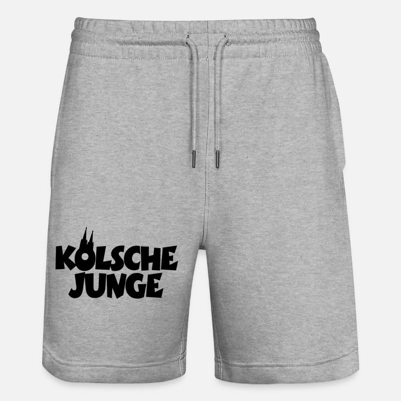 Kölsche Junge - Kölner Jungs aus Köln - Stanley/Stella Unisex Bio Joggingshorts Trainer  - Grau meliert