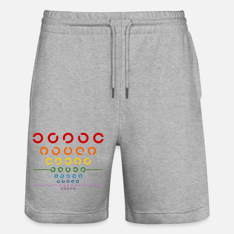 Test de l’œil arc-en-ciel - Short de jogging bio TRAINER Stanley/Stella unisexe - gris chiné