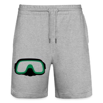 diving Mask - Stanley/Stella Trainer Unisex Organic Jogging Shorts - heather grey - Front - Nik (191cm) & Marisol (170cm)