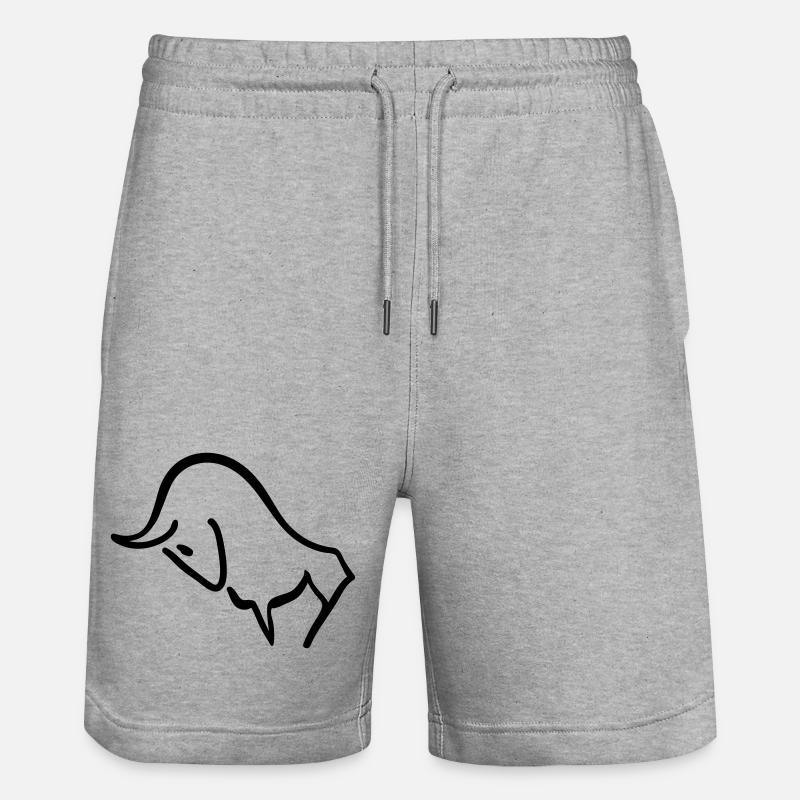 stier - Stanley/Stella Unisex Bio Joggingshorts Trainer  - Grau meliert