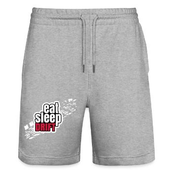 Manger la dérive du sommeil - Short de jogging bio TRAINER Stanley/Stella unisexe - gris chiné - Devant - Nik (191cm) & Marisol (170cm)