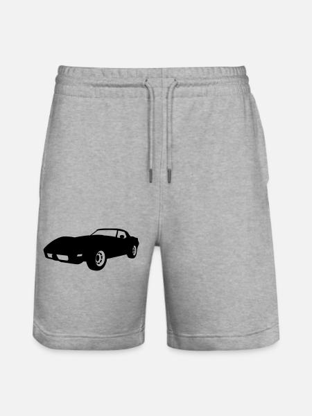 US Classic Car - Stanley/Stella Unisex Bio Joggingshorts Trainer  - Grau meliert