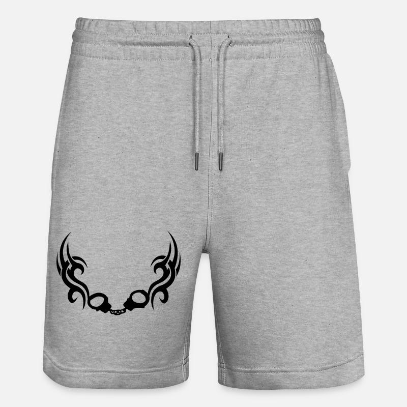 Handschellentrible - Stanley/Stella Unisex Bio Joggingshorts Trainer  - Grau meliert