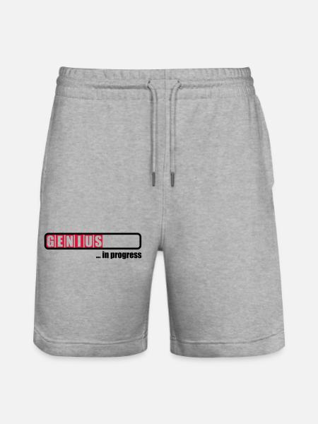 Genius in progress - Stanley/Stella Trainer Unisex Organic Jogging Shorts - heather grey