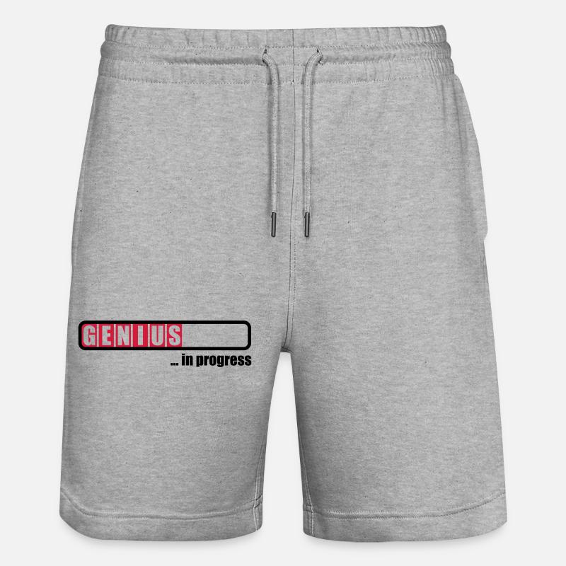 Genius in progress - Short de jogging bio TRAINER Stanley/Stella unisexe - gris chiné