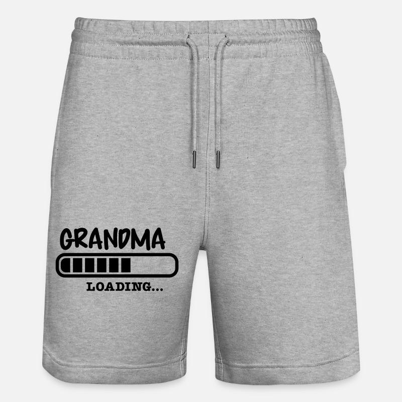 Großmutti oma - Stanley/Stella Unisex Bio Joggingshorts Trainer  - Grau meliert