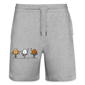 Little Ballerina, Dance, Ballet - Stanley/Stella Trainer Unisex Organic Jogging Shorts - heather grey - Front - Nik (191cm) & Marisol (170cm)