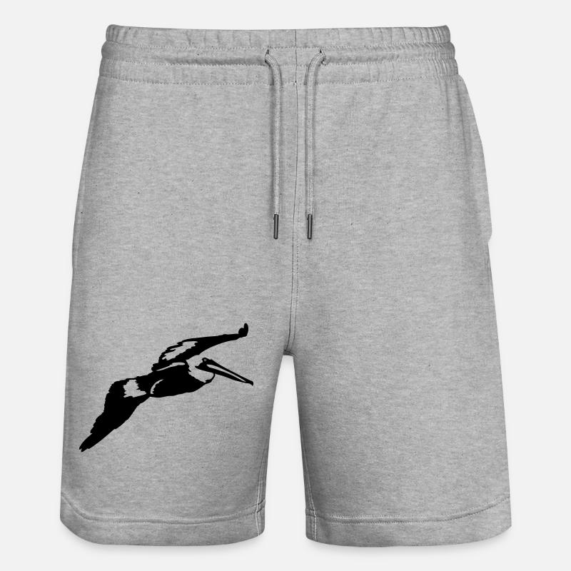 Pelican - Short de jogging bio TRAINER Stanley/Stella unisexe - gris chiné