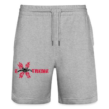 skydiver extreme - Short de jogging bio TRAINER Stanley/Stella unisexe - gris chiné - Devant - Nik (191cm) & Marisol (170cm)