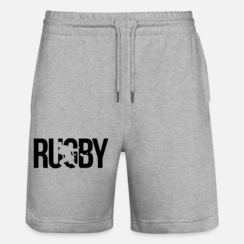 rugby - Short de jogging bio TRAINER Stanley/Stella unisexe - gris chiné