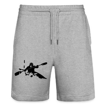 kayak - Short de jogging bio TRAINER Stanley/Stella unisexe - gris chiné - Devant - Nik (191cm) & Marisol (170cm)