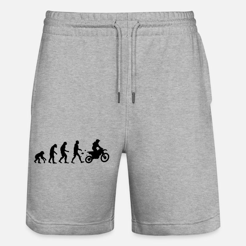 evolution motocross - Stanley/Stella Unisex Bio Joggingshorts Trainer  - Grau meliert
