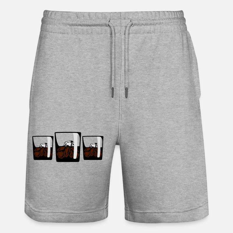 3 Drinks - Short de jogging bio TRAINER Stanley/Stella unisexe - gris chiné