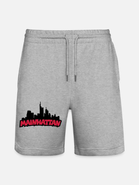 Mainhattan - Stanley/Stella Trainer Unisex Organic Jogging Shorts - heather grey