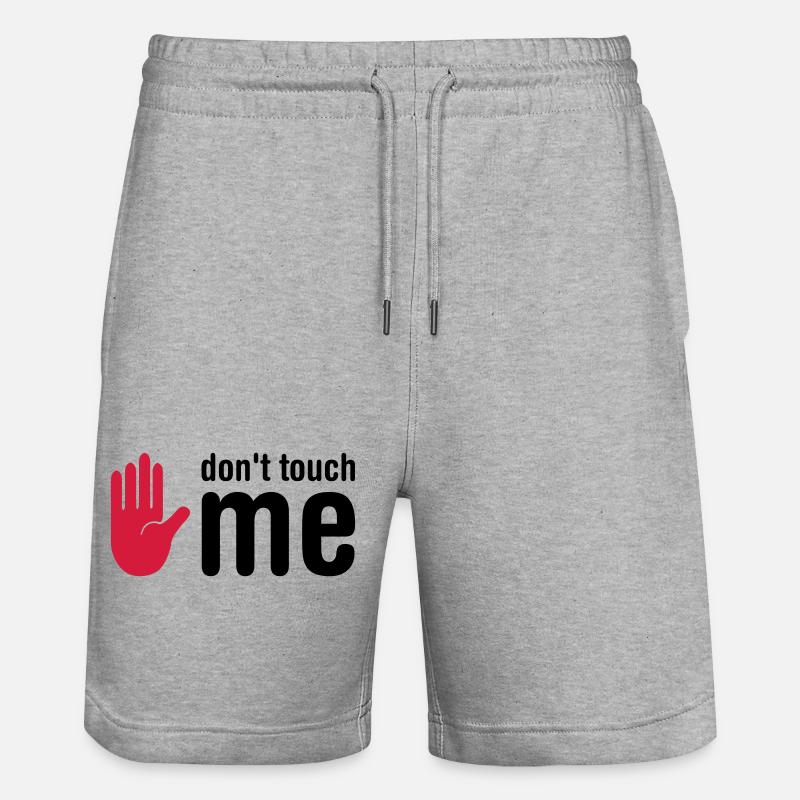 don't touch me - Short de jogging bio TRAINER Stanley/Stella unisexe - gris chiné