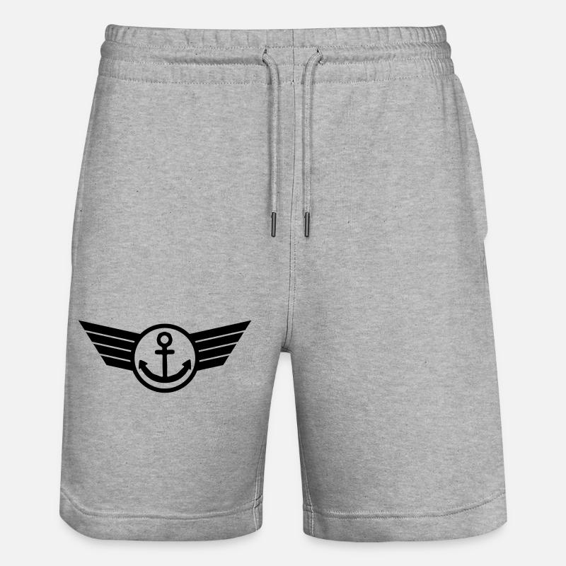 Anchor Logo - Stanley/Stella Unisex Bio Joggingshorts Trainer  - Grau meliert