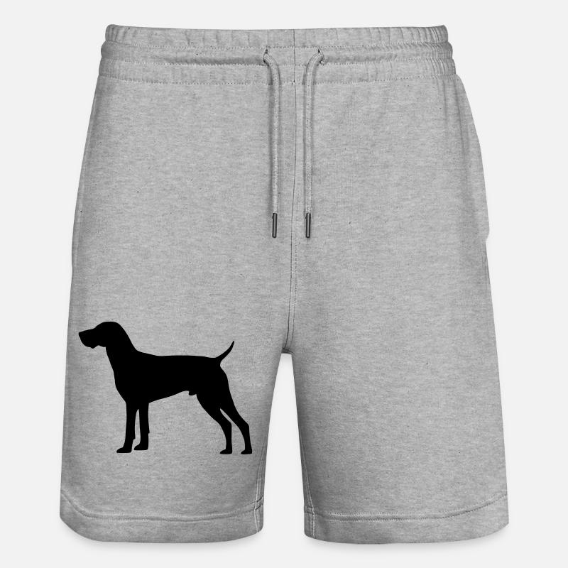 Chien de chasse allemand Shorthair - Short de jogging bio TRAINER Stanley/Stella unisexe - gris chiné