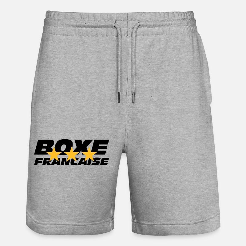 Boxe Francaise - Short de jogging bio TRAINER Stanley/Stella unisexe - gris chiné