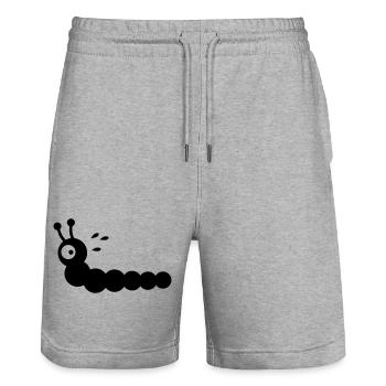 Angstschwitzender Wurm - Stanley/Stella Unisex Bio Joggingshorts Trainer  - Grau meliert - Vorne - Nik (191cm) & Marisol (170cm)
