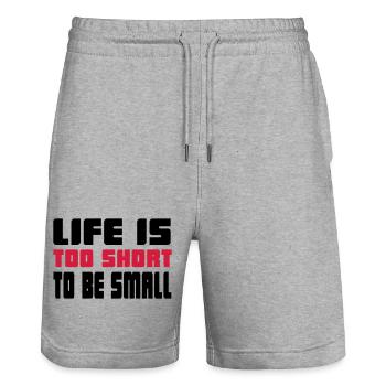 fitness - Stanley/Stella Trainer Unisex Organic Jogging Shorts - heather grey - Front - Nik (191cm) & Marisol (170cm)