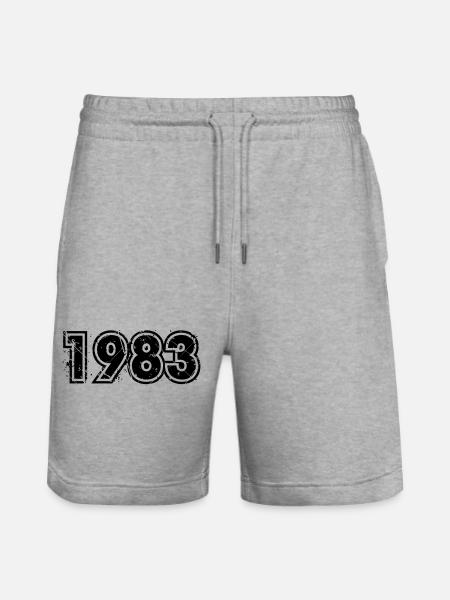 Jahrgang 1983 - Stanley/Stella Trainer Unisex Organic Jogging Shorts - heather grey