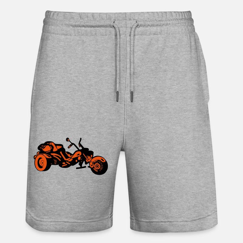 Chopper Inferno – Comic Style Trike - Stanley/Stella Unisex Bio Joggingshorts Trainer  - Grau meliert