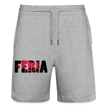 Feria - Short de jogging bio TRAINER Stanley/Stella unisexe - gris chiné - Devant - Nik (191cm) & Marisol (170cm)
