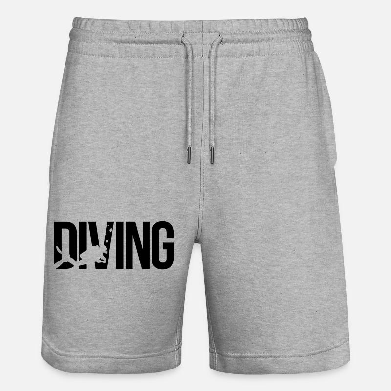 diving plongée sous-marine - Short de jogging bio TRAINER Stanley/Stella unisexe - gris chiné