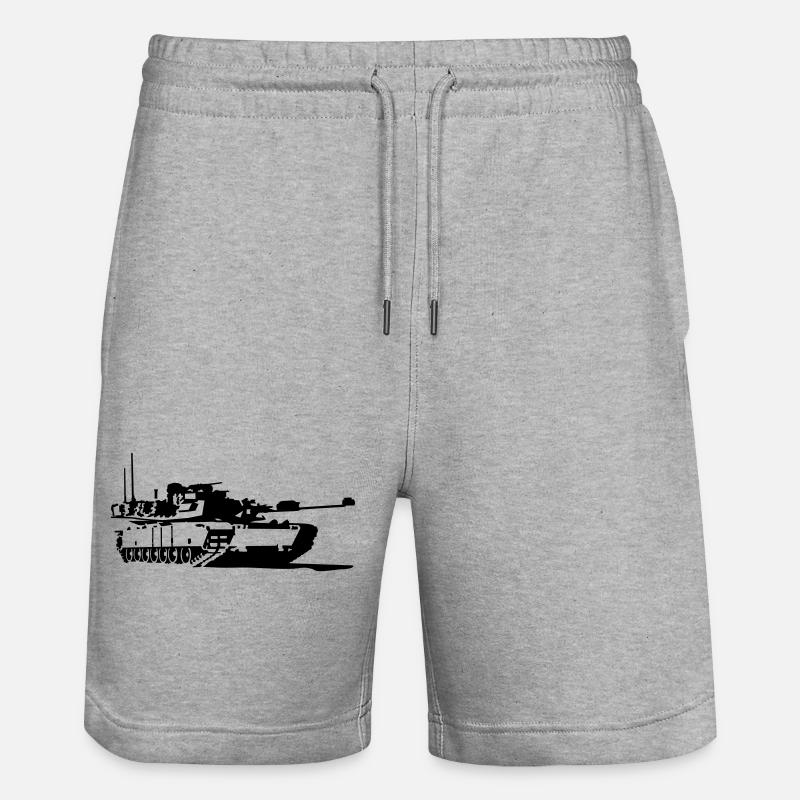 Tank M1 Abrams - Short de jogging bio TRAINER Stanley/Stella unisexe - gris chiné