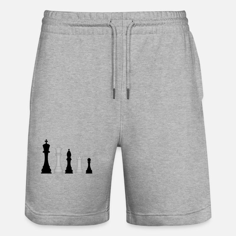 Pièces d’échecs - Short de jogging bio TRAINER Stanley/Stella unisexe - gris chiné