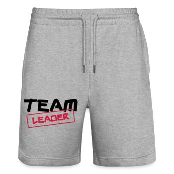[ Team Leader ] - Stanley/Stella Unisex Bio Joggingshorts Trainer  - Grau meliert - Vorne - Nik (191cm) & Marisol (170cm)
