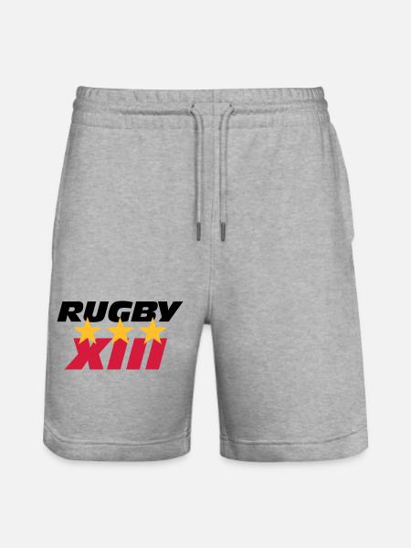 Rugby XIII - Stanley/Stella Trainer Unisex Organic Jogging Shorts - heather grey