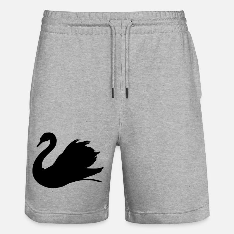 Schwan - Stanley/Stella Unisex Bio Joggingshorts Trainer  - Grau meliert