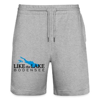 Like the Lake Bodensee - Stanley/Stella Unisex Bio Joggingshorts Trainer  - Grau meliert - Vorne - Nik (191cm) & Marisol (170cm)