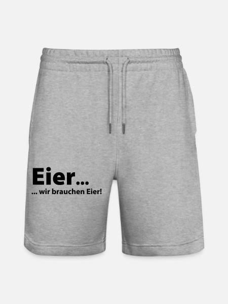 Eggs, we need eggs - Stanley/Stella Trainer Unisex Organic Jogging Shorts - heather grey