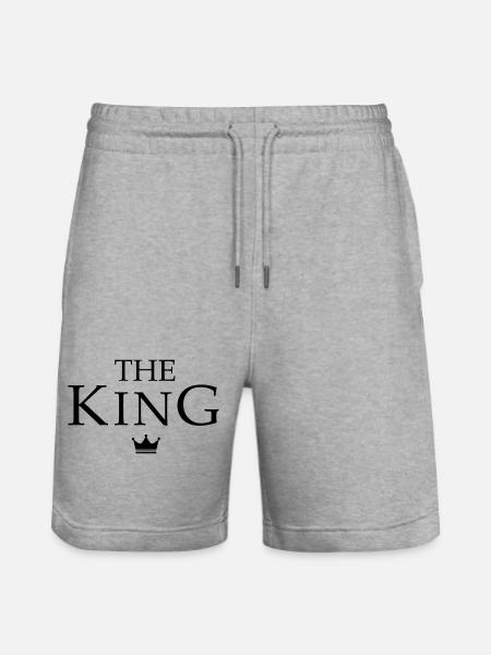 King Queen Partnerlook - Stanley/Stella Unisex Bio Joggingshorts Trainer  - Grau meliert