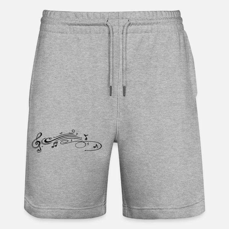 Musique, clef, clef - Short de jogging bio TRAINER Stanley/Stella unisexe - gris chiné