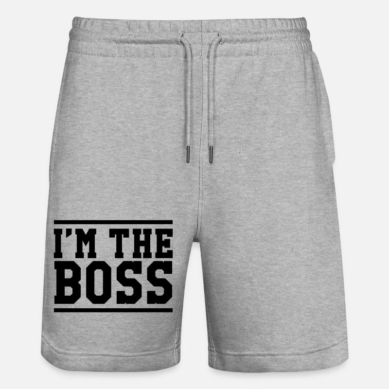 I'm the B.O.S.S. - Short de jogging bio TRAINER Stanley/Stella unisexe - gris chiné
