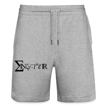 Engineer - Stanley/Stella Trainer Unisex Organic Jogging Shorts - heather grey - Front - Nik (191cm) & Marisol (170cm)