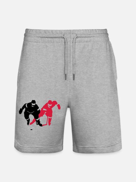 Hockey - Stanley/Stella Trainer Unisex Organic Jogging Shorts - heather grey