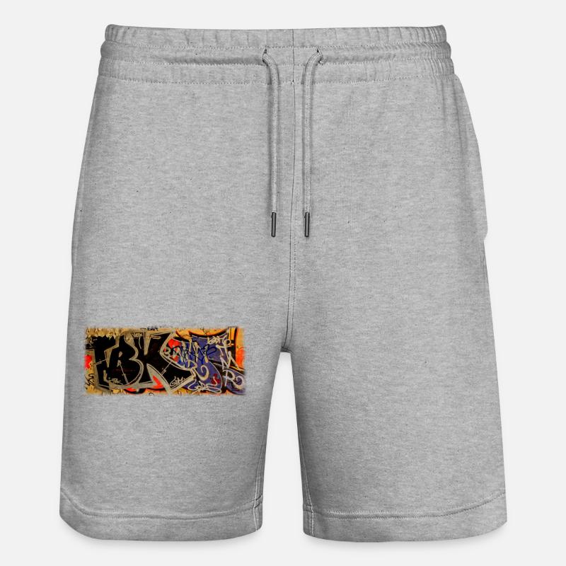 Graffiti - Stanley/Stella Unisex Bio Joggingshorts Trainer  - Grau meliert